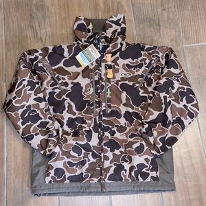Drake Waterfowl MST Fleece Lined Coat Old School Camo: SIZE-M